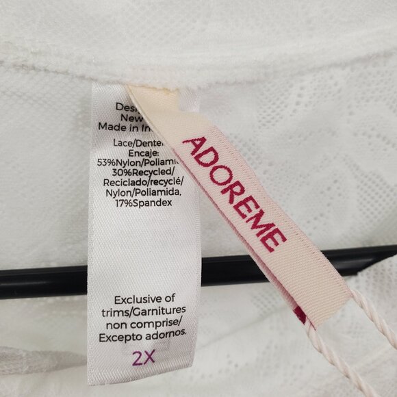 Adore Me Yoko T Shirt Lounge Set Women Size Plus 2X NWT Lace 2PC Set Intimates - Picture 3 of 10